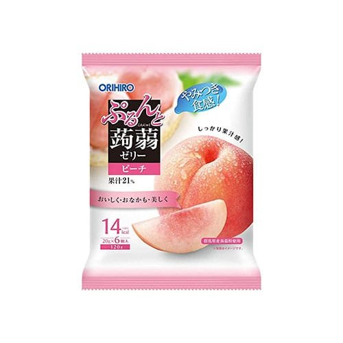 Orihiro prunto konjac jelly peach (20gx6)