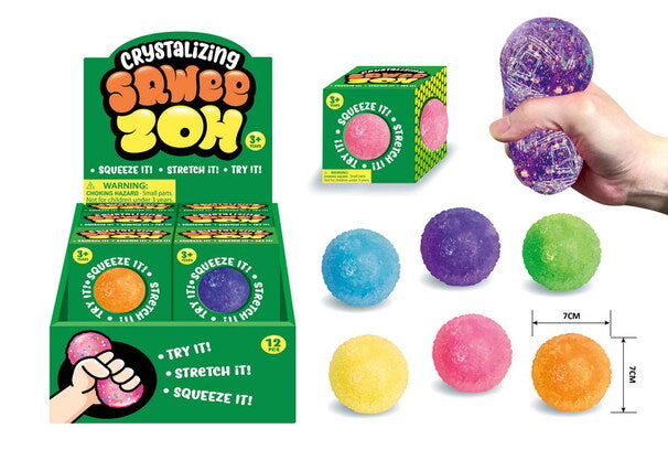 Stressboll Kristall 7cm Osorterad