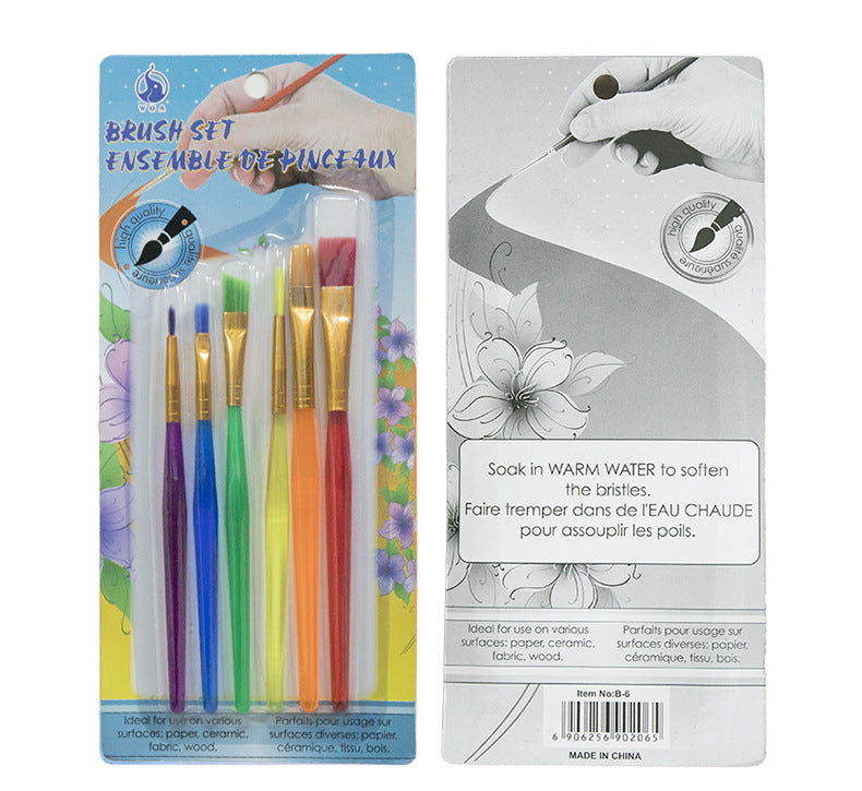 Barnset av pensel 6-pack