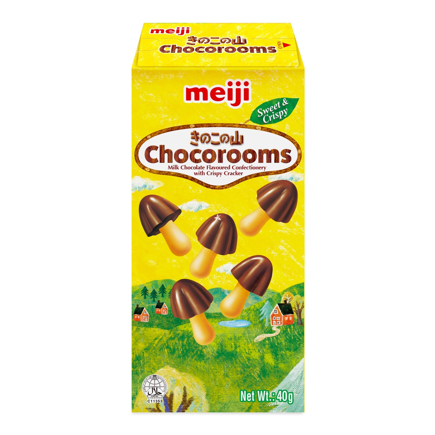 Chockladtoppade svampar 40g, Meiji