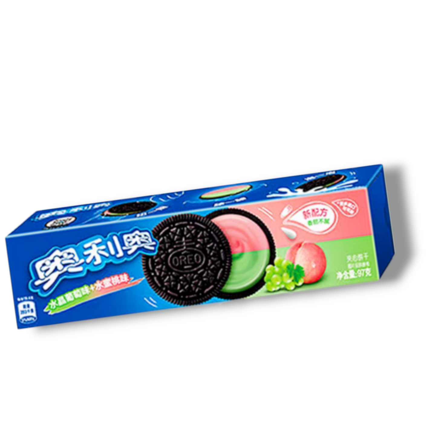 Oreo persika och druvsmak