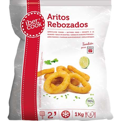 Fryst Friterade bläckfiskringar 1kg, Ibercook