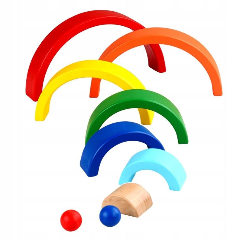 Regnbåge trä stapel