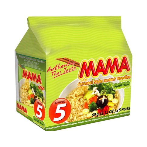 Oriental Snabbnudlar vegetariska MAMA 60g (5-pack)