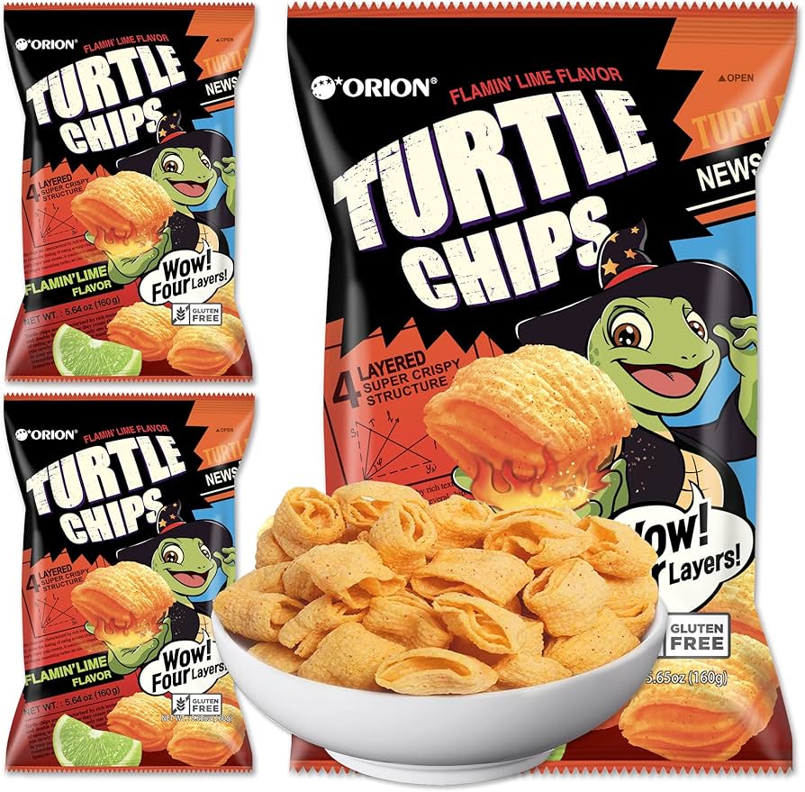 Orion flaming lime smak chips 160g