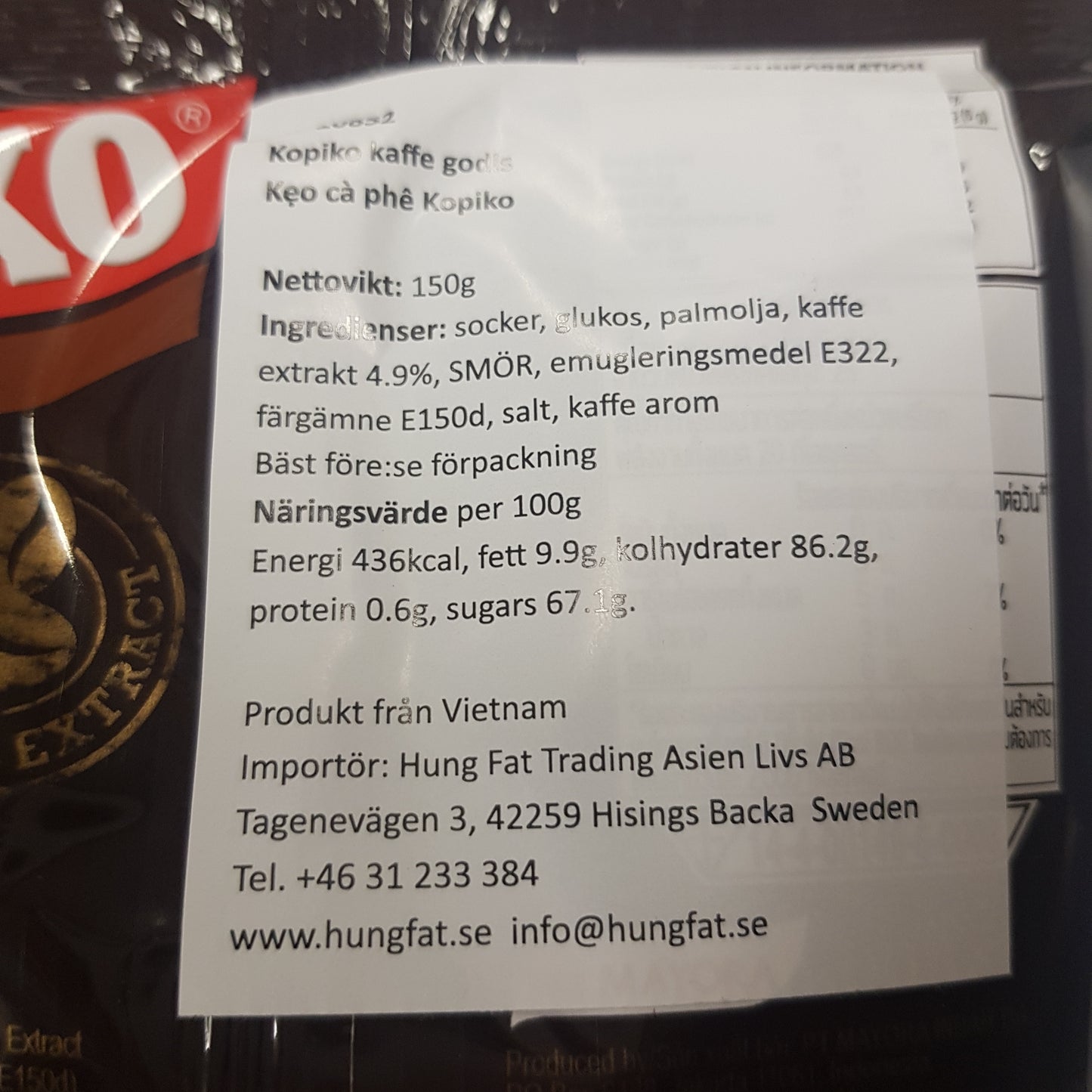 Kopiko kaffe godis