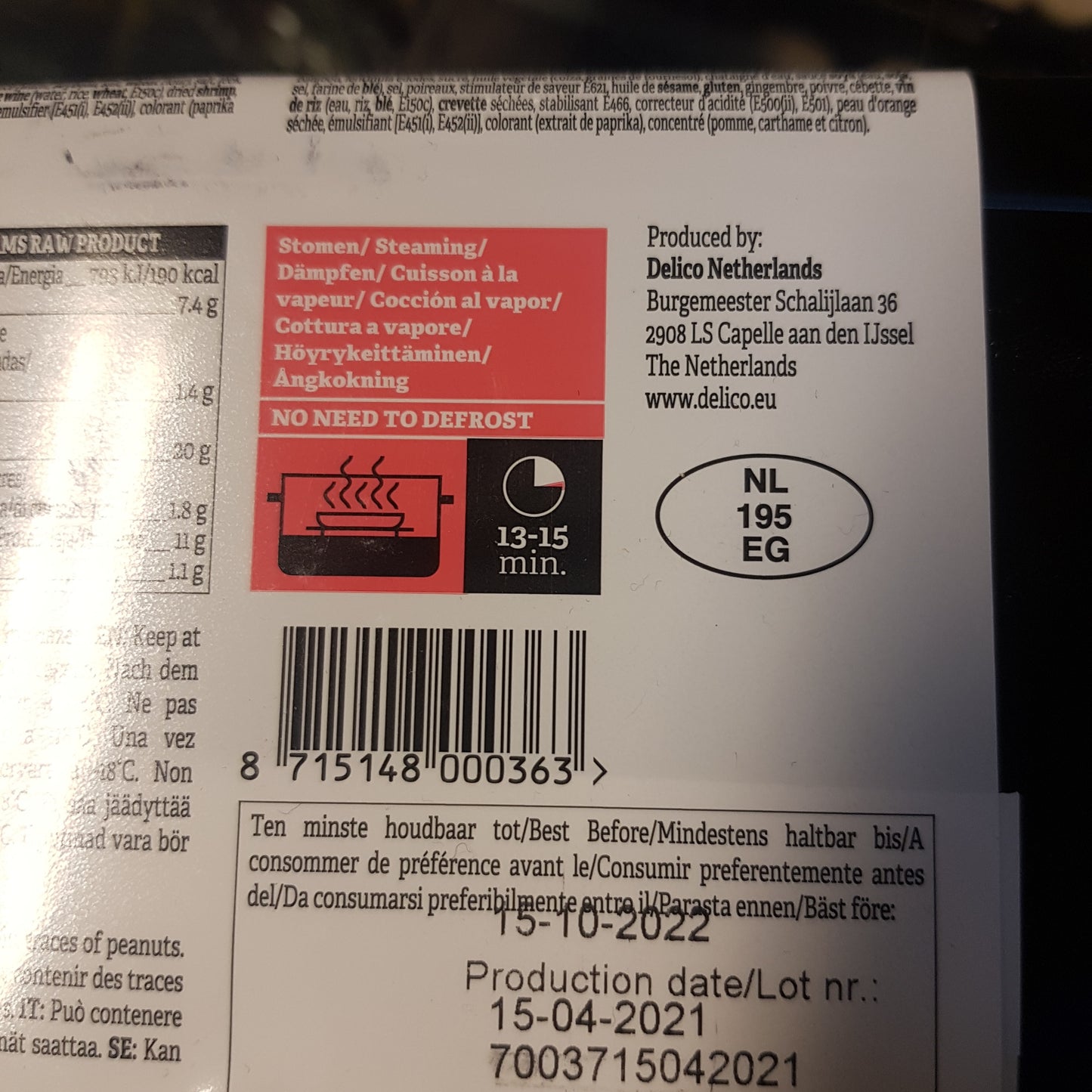 Dim sum mix 360g, Delico