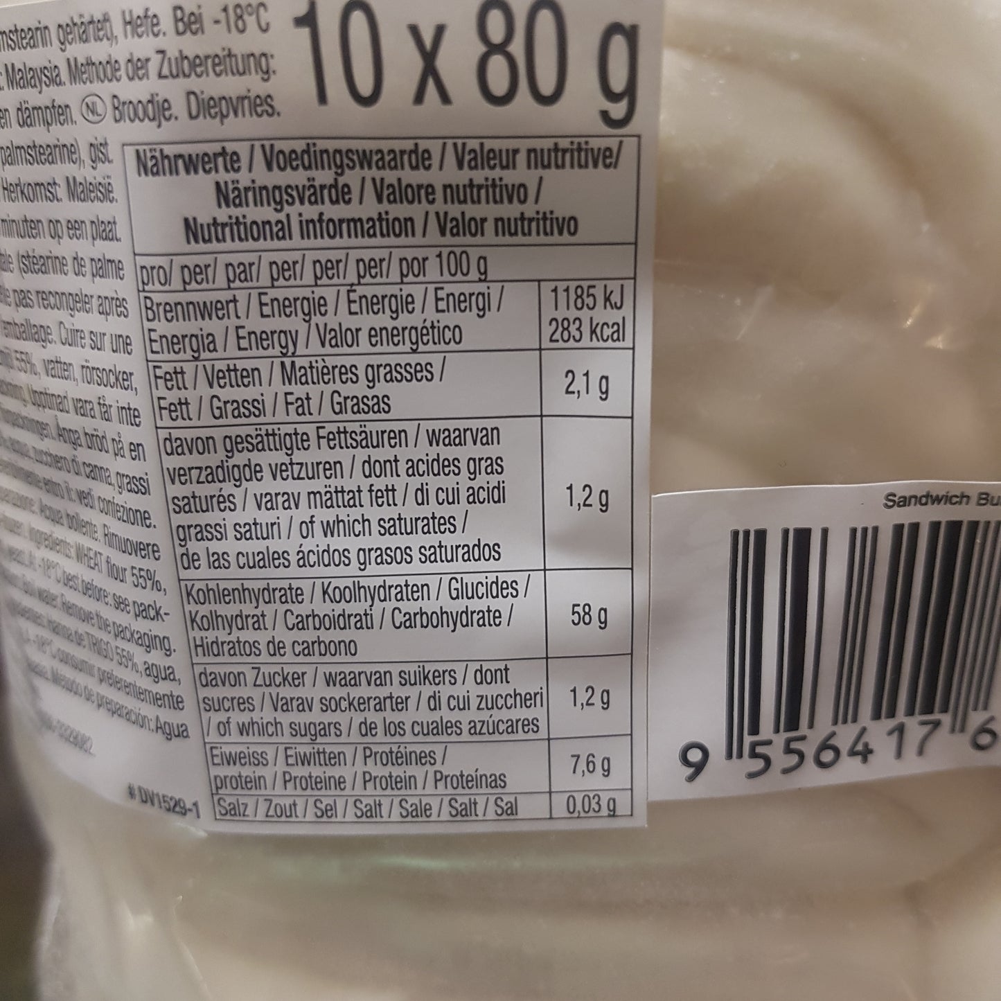 Vita stora buns 800g
