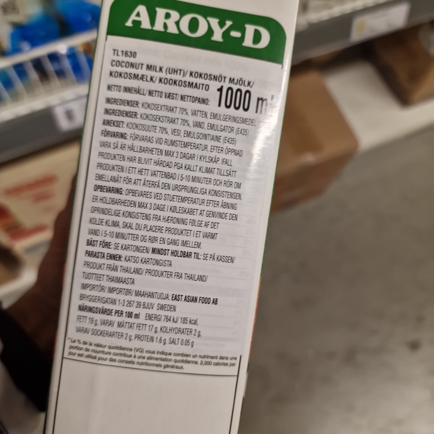Kokosmjölk 1l, Aroy-D