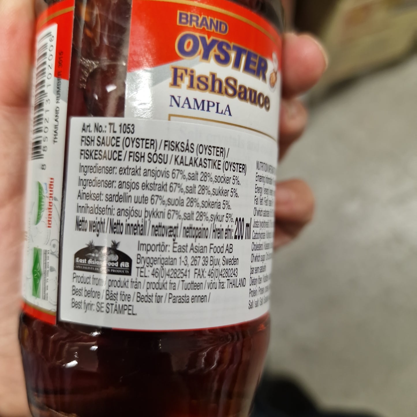 fisksås ostron brand thai 200ml