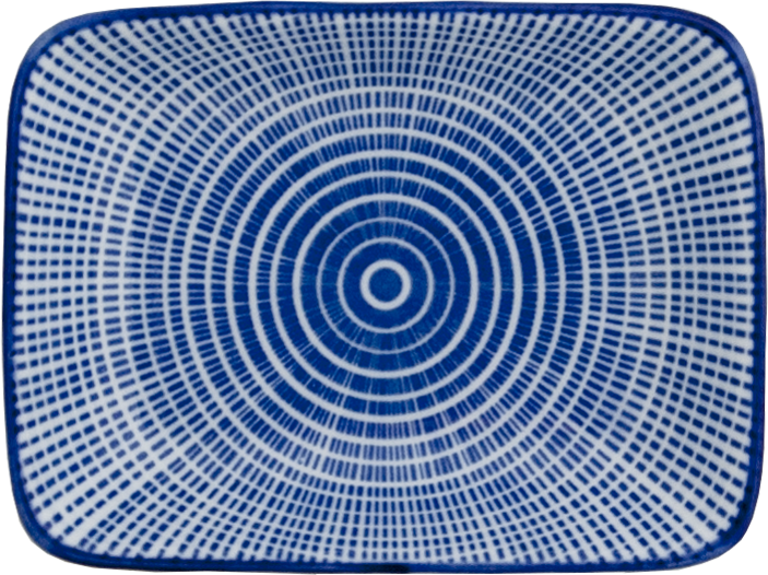 Såsskål Rektangular oriental tokusa 10,5×7,5 cm