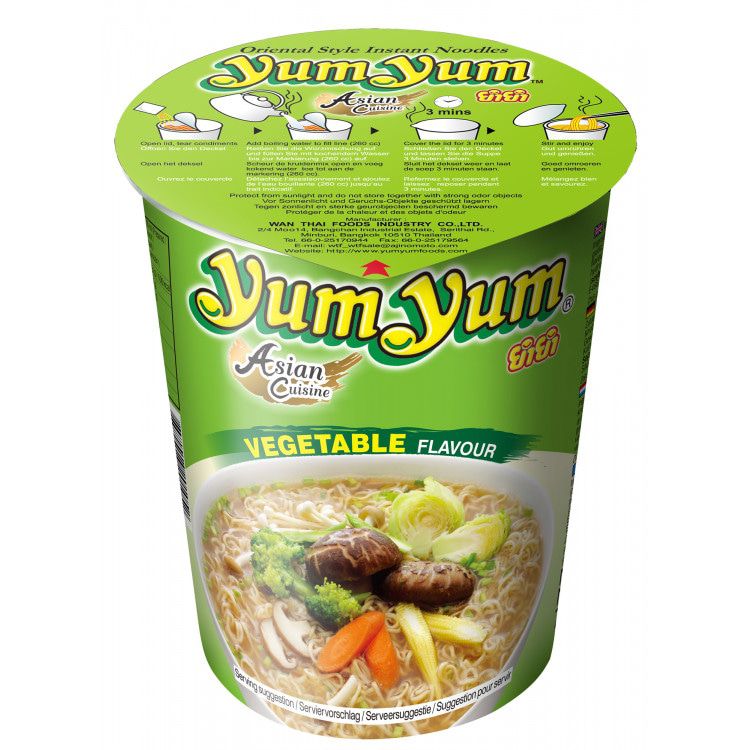 Vegetarisk Snabbnudlar i kopp 70g, Yumyum
