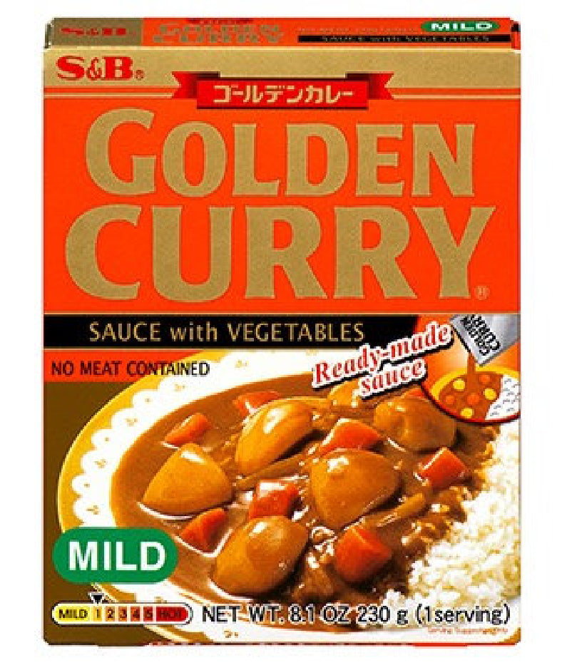 S&B Golden Curry Sauce with Vegetables, Mild 230g