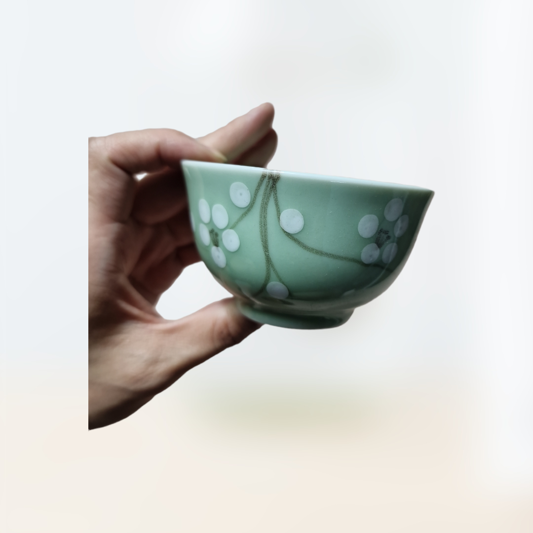 Såsskål Blommig Mintgrön