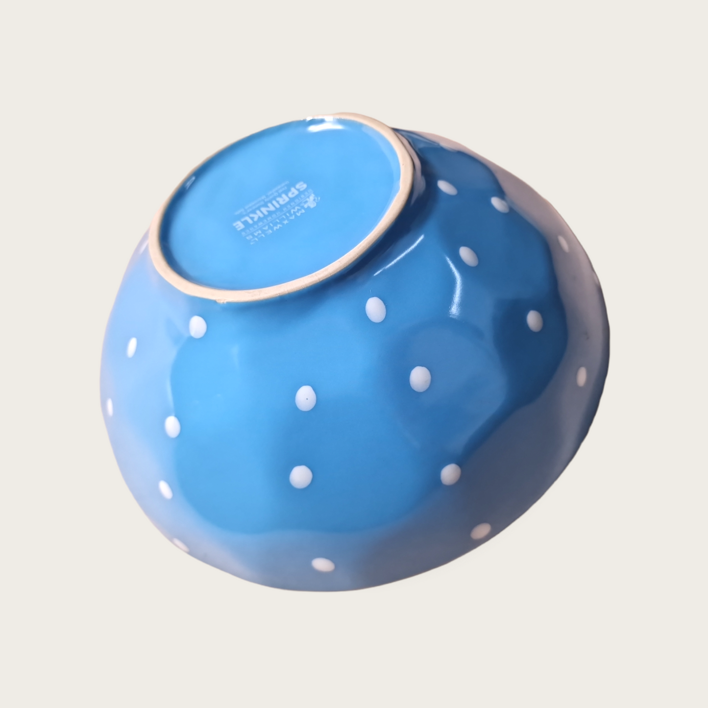 Ljusblå Serveringsskål Prickig