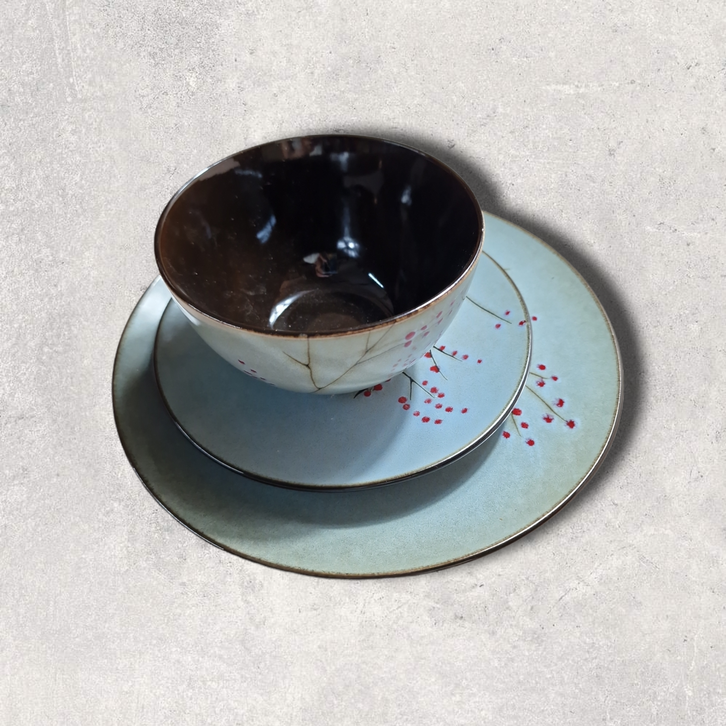 Grå Kvist Mönstrad Assiett