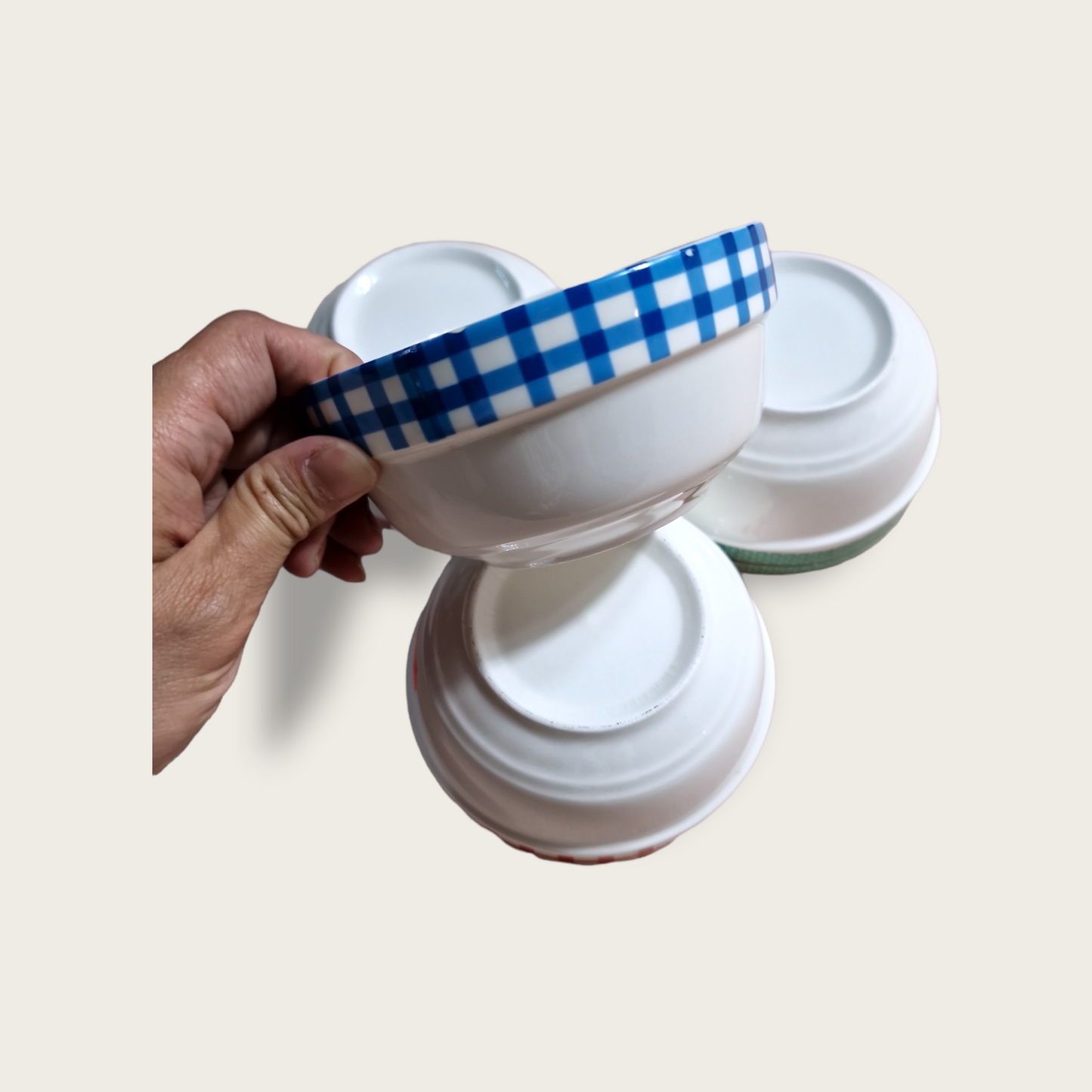 Färgglada Mönstrade Risskålar