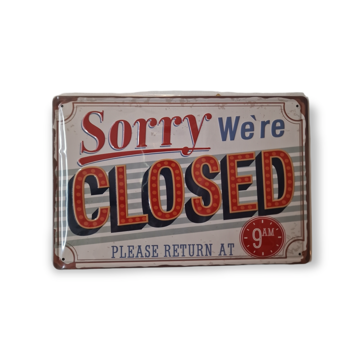 plåtskylt menu sorry closed