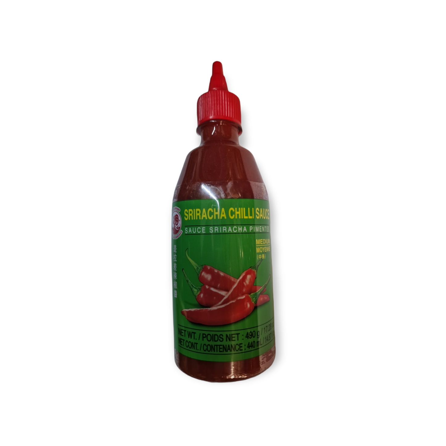Sriracha Chillisås (medium) 490g, Cock Brand