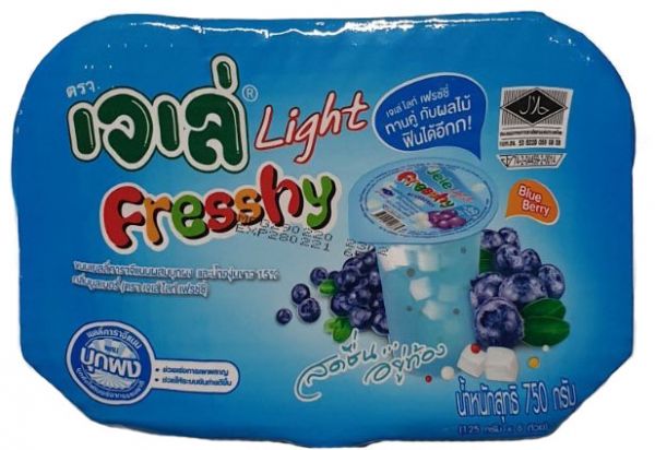 Jelly fresshy blåbär 6-pack 750g