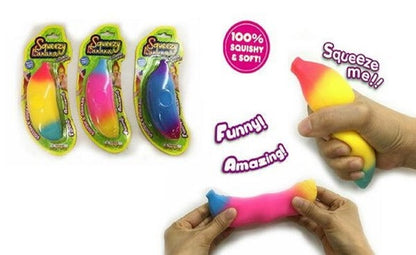 Stretchig Regnbågs Banan 12cm Osorterad 1-pack