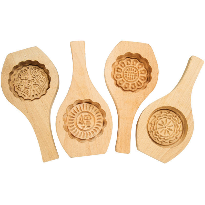 Mooncake formar i trä 1pcs