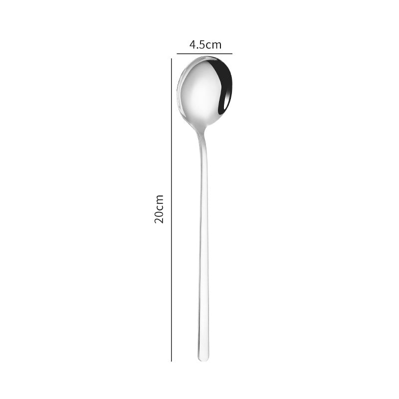 rostfritt stål sked vit