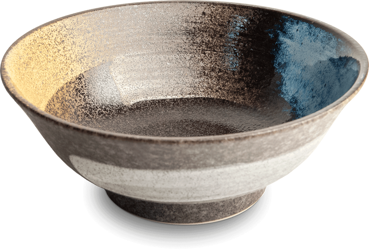 Ramenskål Brun Vågor Ø21 cm | H8 cm