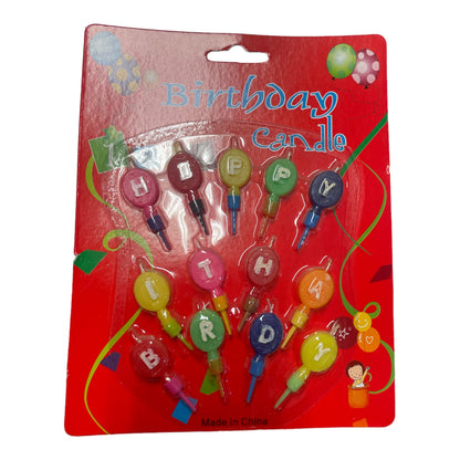 Tårtljus Färgglada Happy birthday