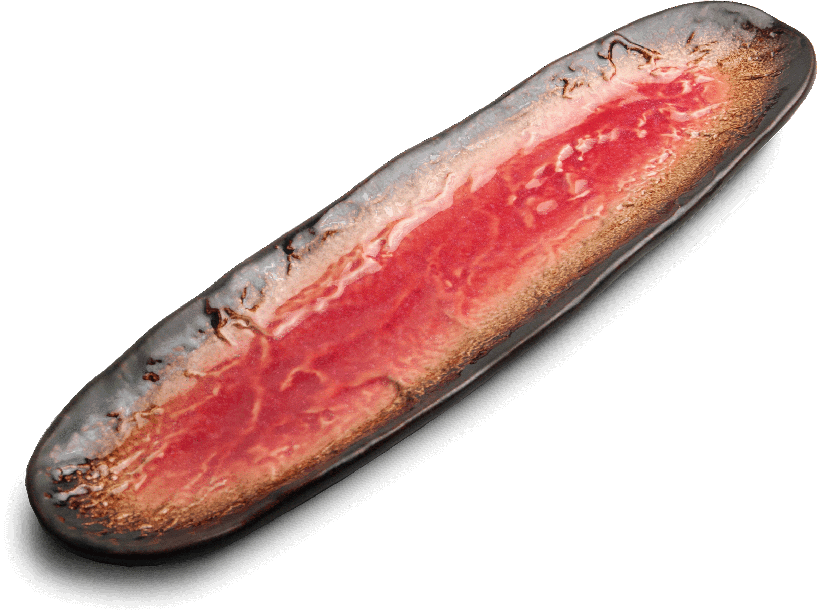 Röd Sushi fat avlång Yaketa 41 x 11,5 cm | H2 cm