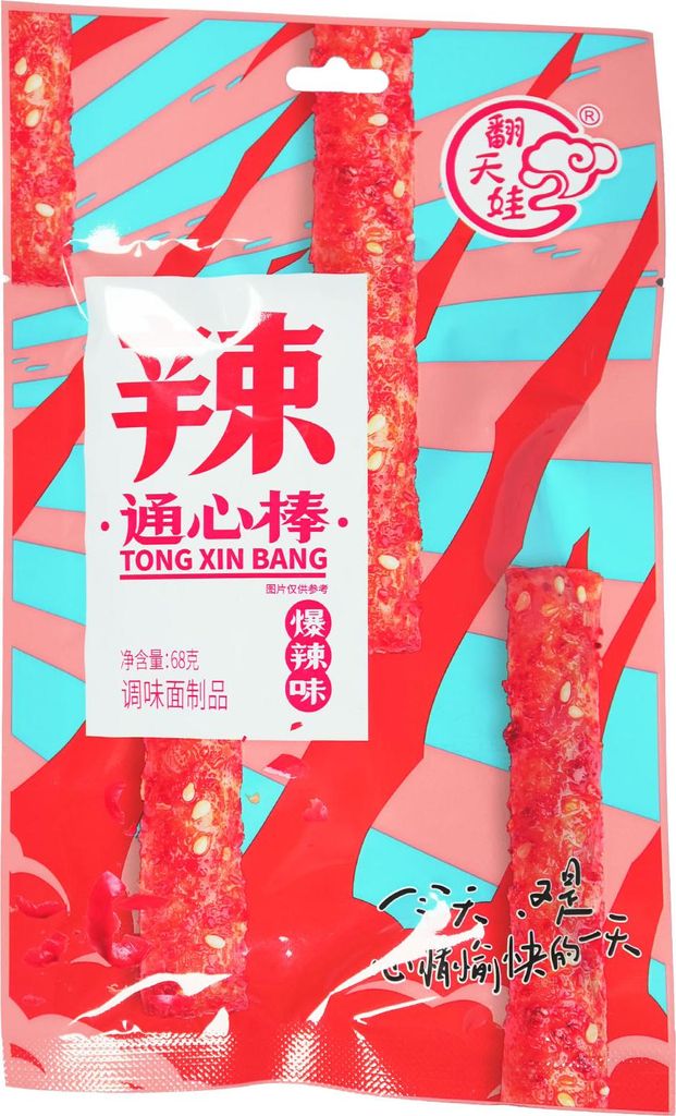 La Tiao 'Spicy Friterat Gluten' Tong Xin Bang 68g