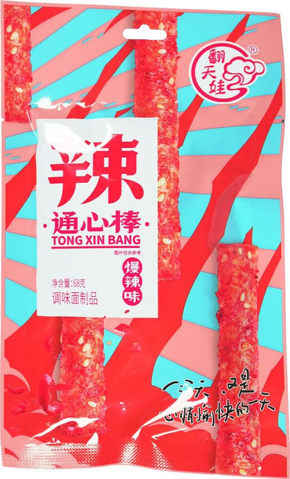 La Tiao 'Spicy Friterat Gluten' Tong Xin Bang 68g
