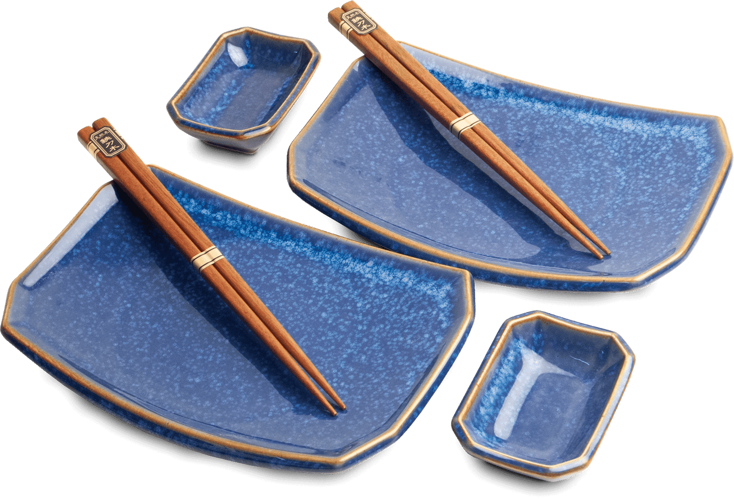 Sushiset i blå. Storlek: 22,2 x 12,4 cm | H2,5 cm.