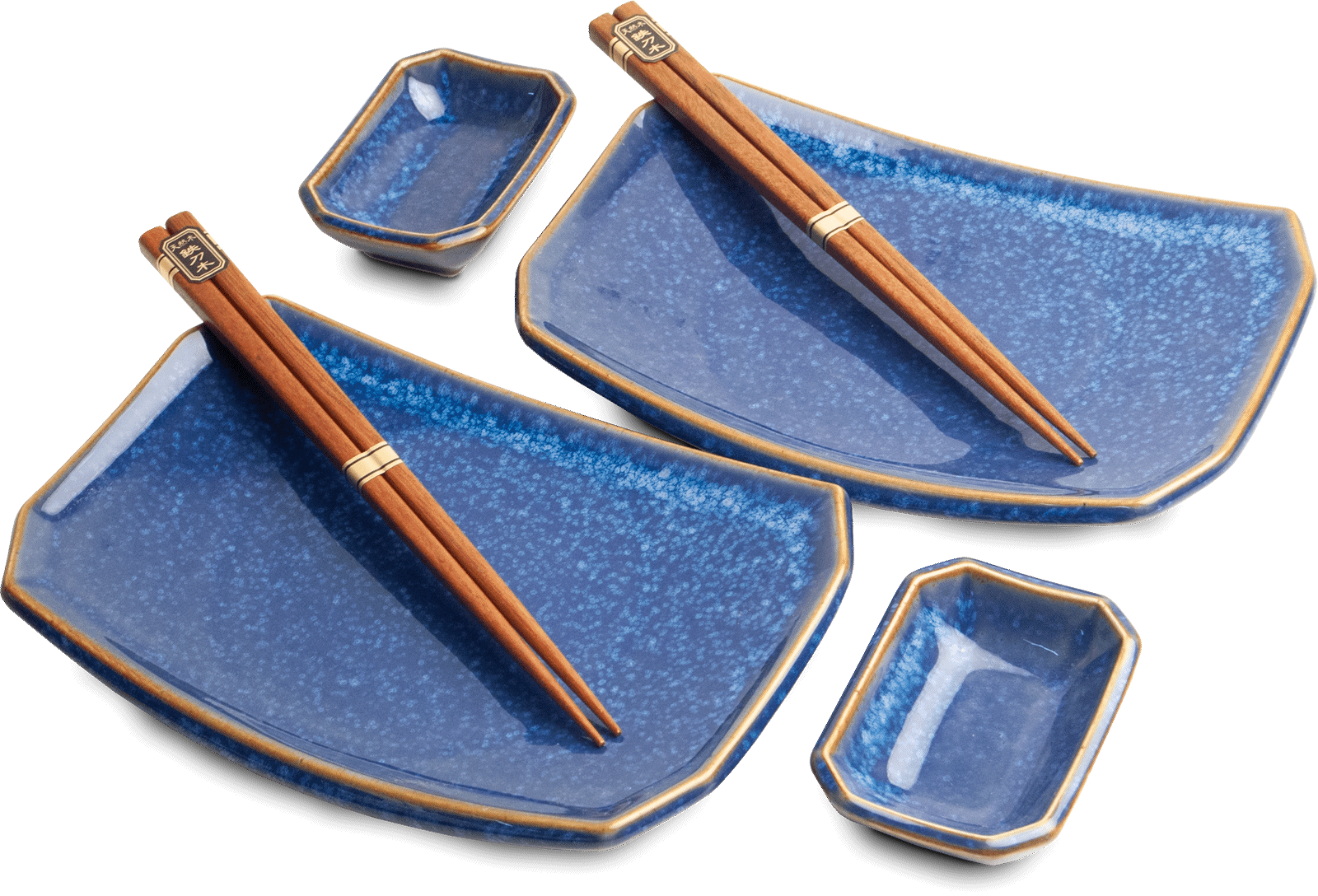 Sushiset i blå. Storlek: 22,2 x 12,4 cm | H2,5 cm.