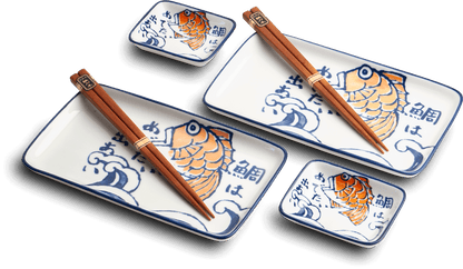 Sushiset med Sakana-motiv. Storlek: 22,2 x 12,4 cm | H2,5 cm.