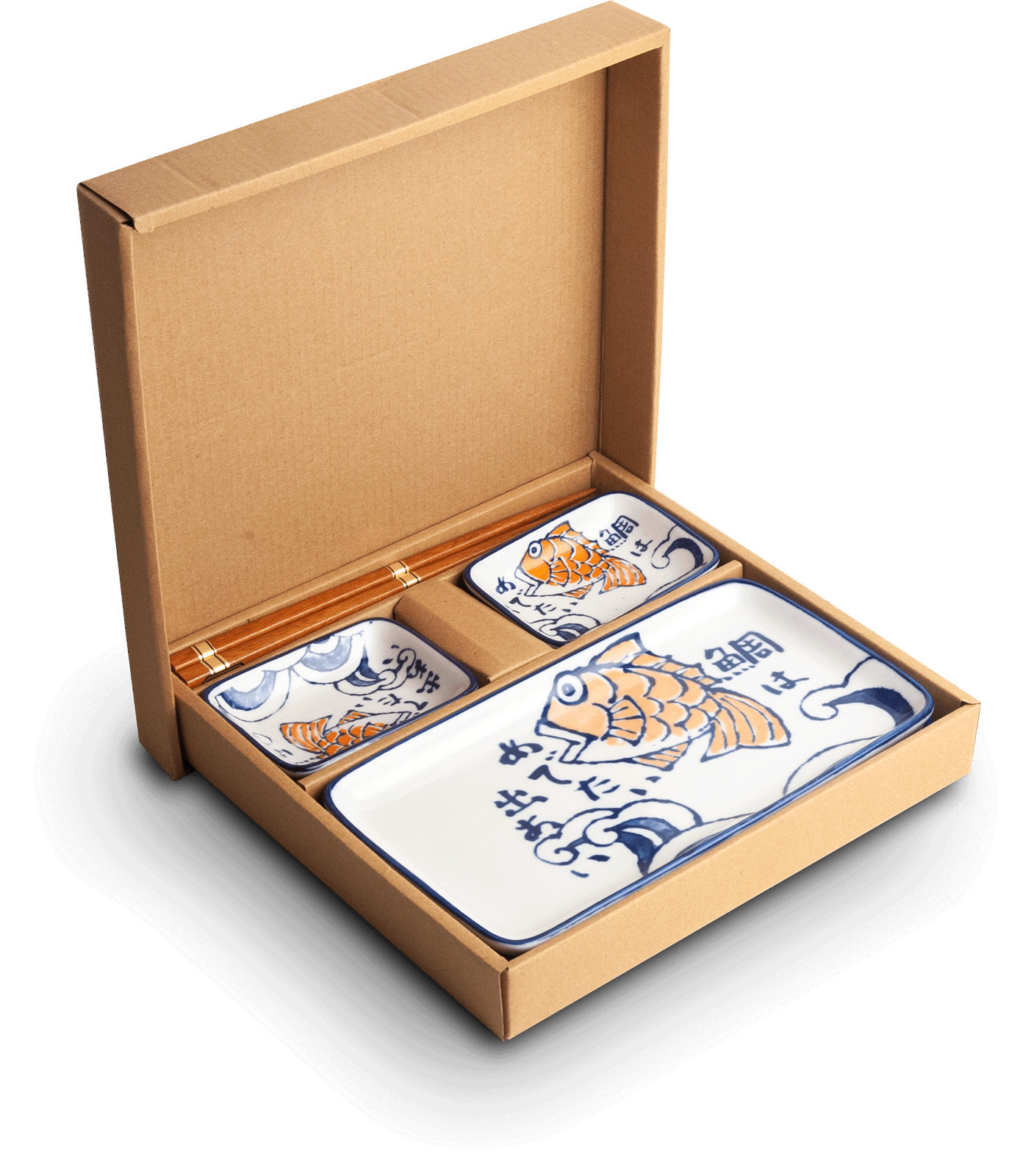 Sushiset med Sakana-motiv. Storlek: 22,2 x 12,4 cm | H2,5 cm.