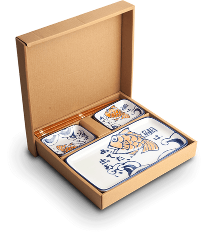 Sushiset med Sakana-motiv. Storlek: 22,2 x 12,4 cm | H2,5 cm.