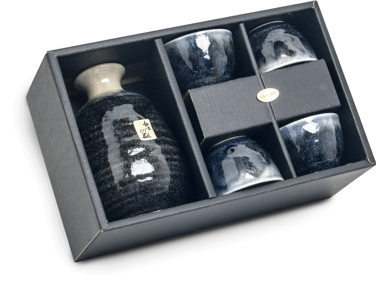 Japansk sake set Retro Blå