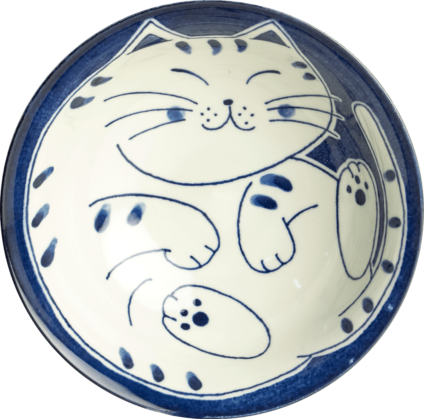 Skål med röd katt-motiv. Storlek: Ø20,5 cm | H8 cm.