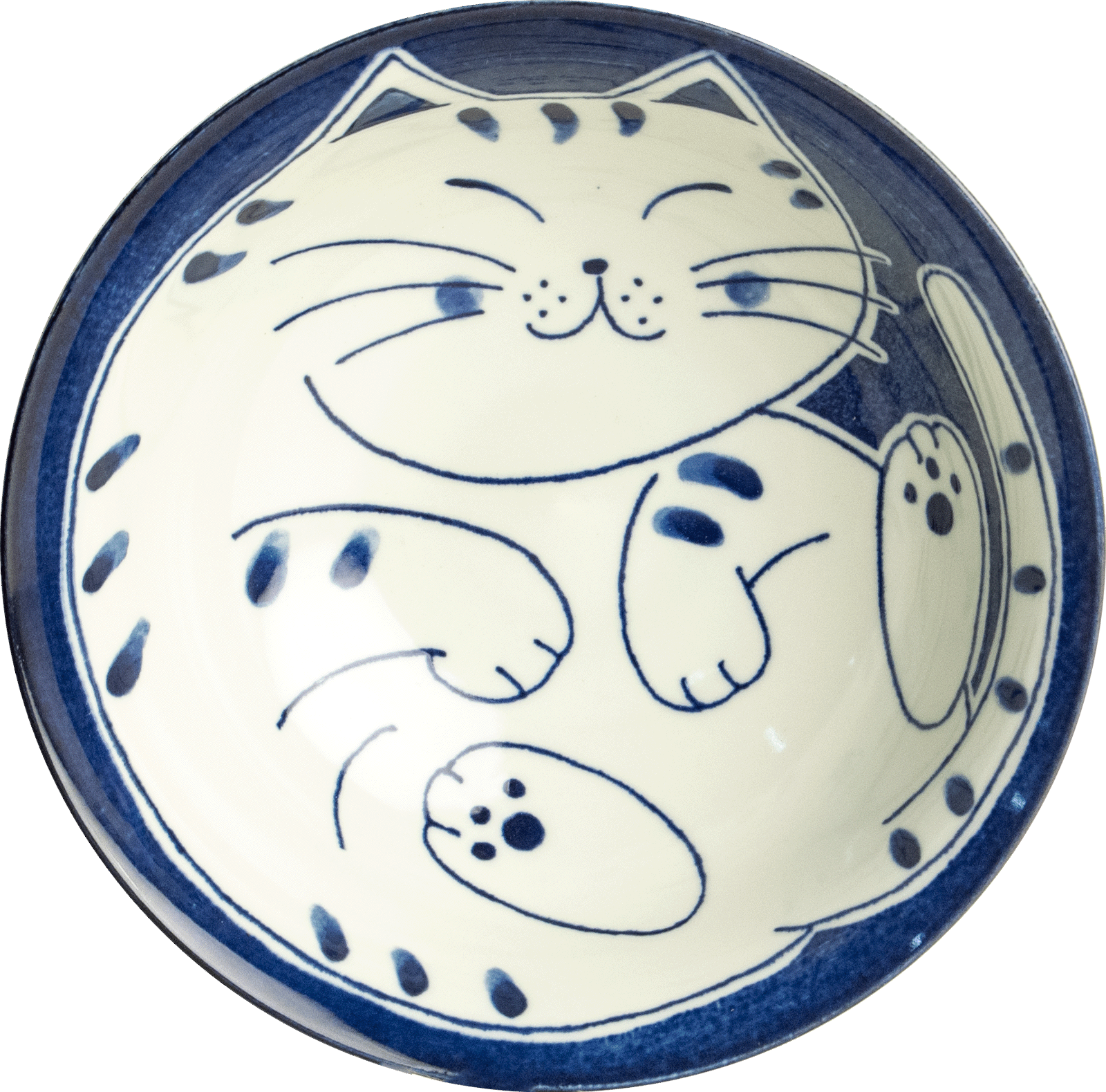 Skål med röd katt-motiv. Storlek: Ø20,5 cm | H8 cm.