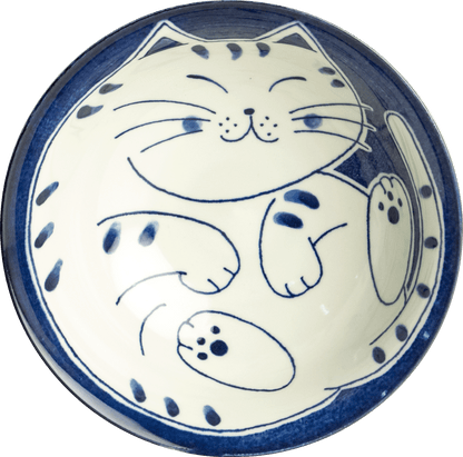 Skål med röd katt-motiv. Storlek: Ø20,5 cm | H8 cm.