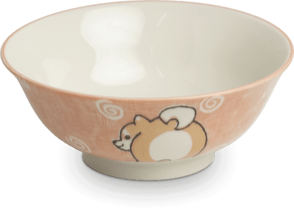 Mellanstor skål med Shiba-motiv. Storlek: Ø19 cm | H7,5 cm.