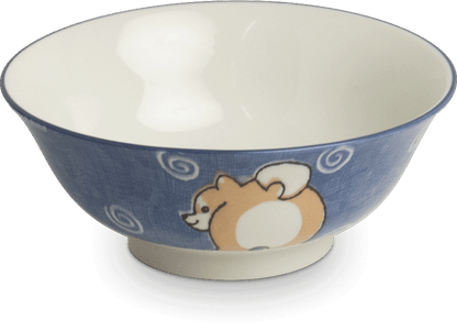 Mellanstor skål med Shiba-motiv. Storlek: Ø19 cm | H7,5 cm.