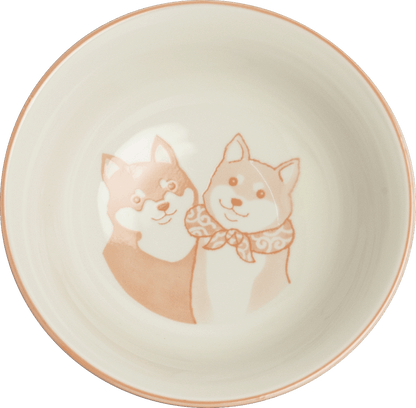 Mellanstor skål med Shiba-motiv. Storlek: Ø19 cm | H7,5 cm.