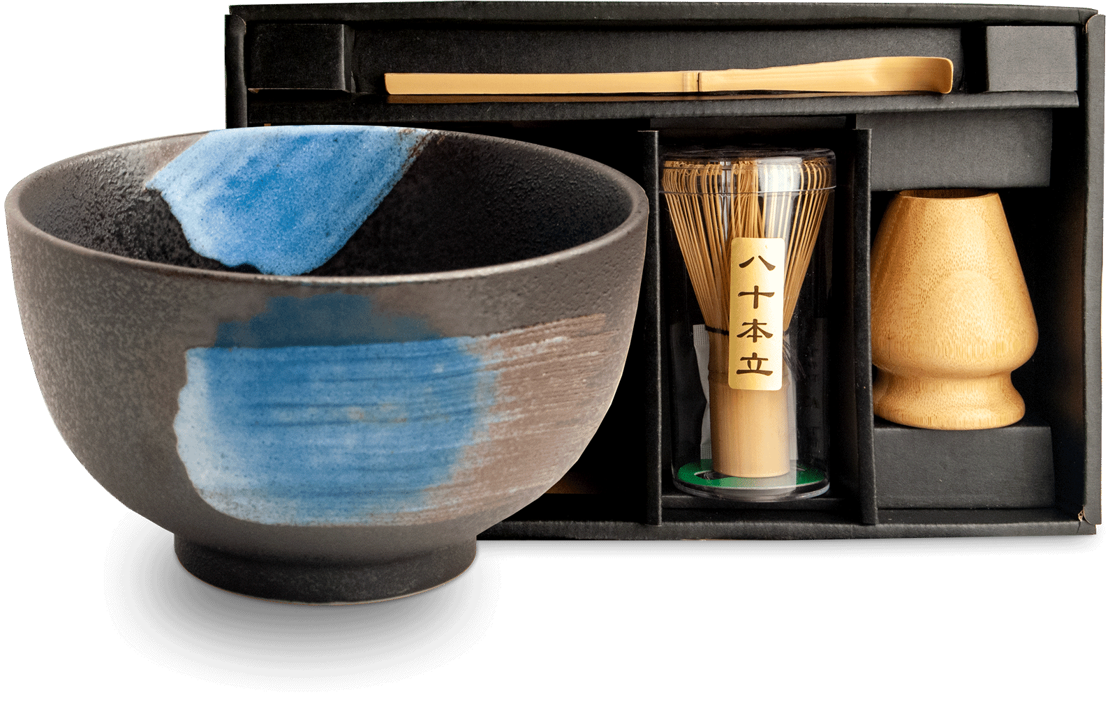 Matchaset med Kurosuishou-design. Storlek: Ø13 cm | H7 cm.