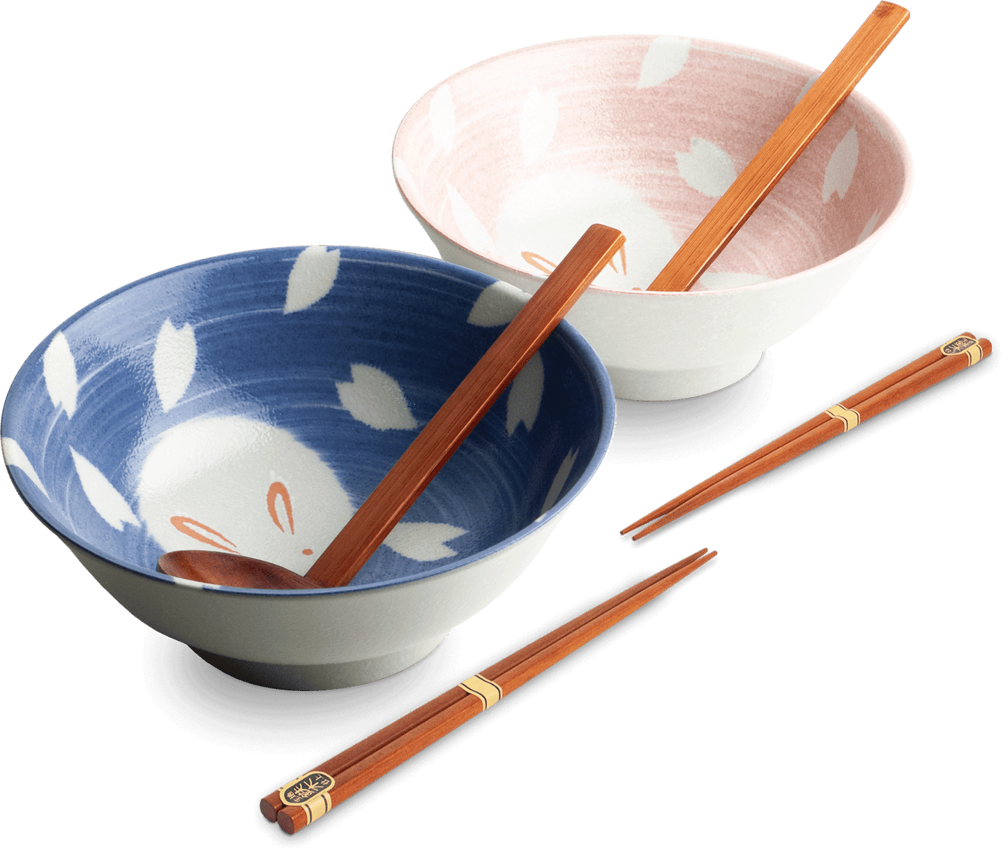 Ramen skålsset i rosa och blå. Storlek: Ø21 cm | H8 cm.