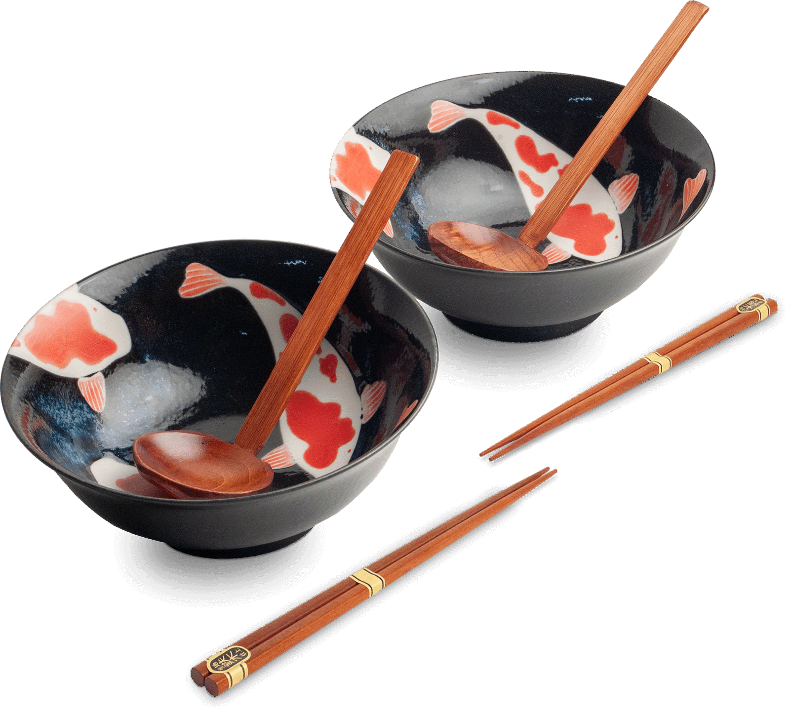 Ramen skålsset med Koi-motiv. Storlek: Ø21 cm | H9 cm.