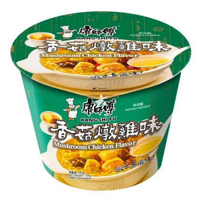 Snabbnudlar med Svamp & Kyckling smak 104g, Kang Shi Fu