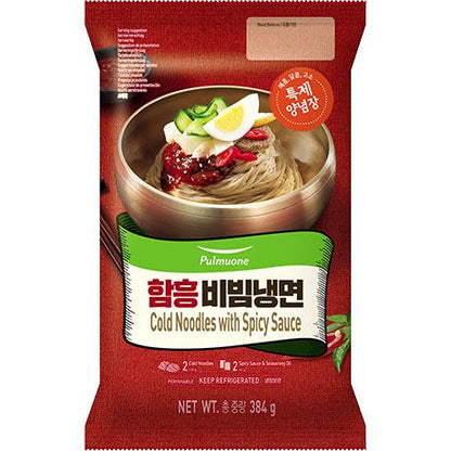 Koreanska Kalla Nudlar med Stark Sås 384g, Pulmuone