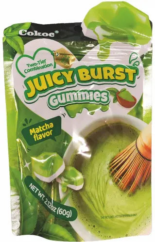 Double Layer Filled Gummies Matcha 60g, Cokoc